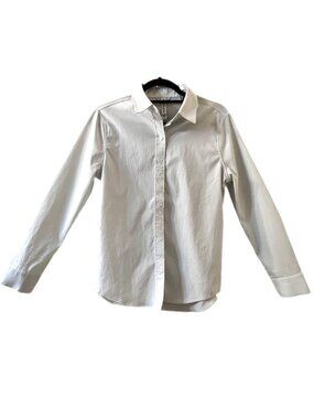 Athleta Mint Green Button Up Shirt S Tailored Long Sleeve Hike Work Camp Outdoor
